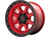 KMC KM548 CHASE Candy Red With Black Lip Wheel (17