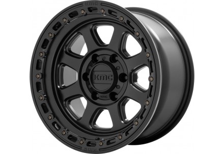 KMC KM548 CHASE Satin Black With Gloss Black Lip Wheel 20" x 9" | Chevrolet Tahoe 2021-2023