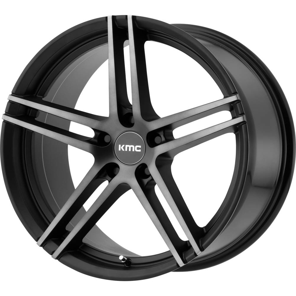 KMC KM703 MONOPHONIC Satin Black Titanium Black Face Wheel (19