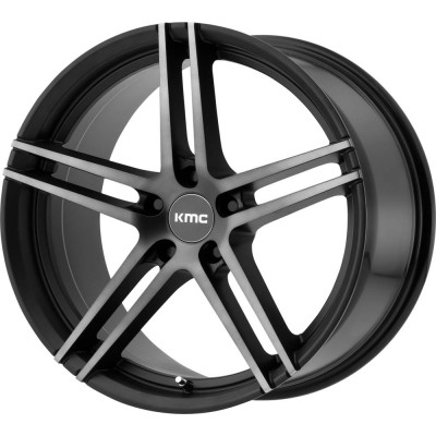 KMC KM703 MONOPHONIC Satin Black Titanium Black Face Wheel (18