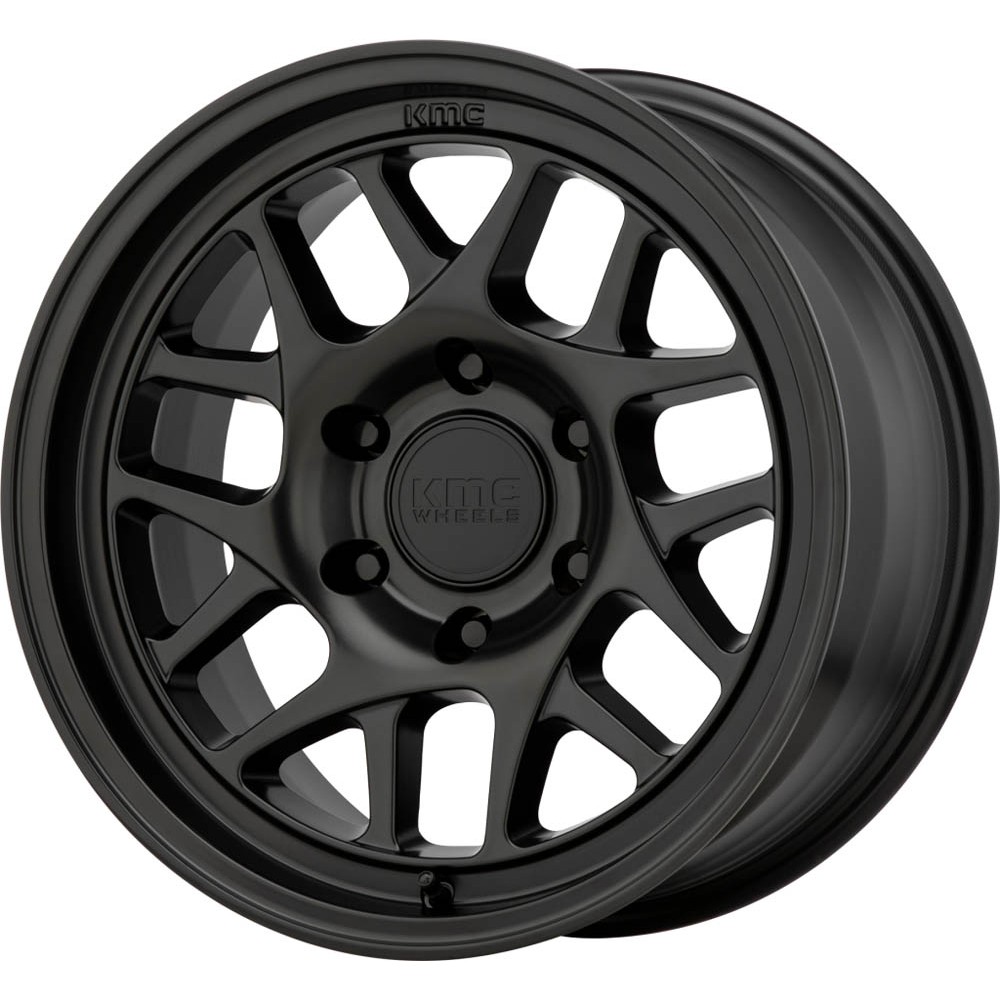 KMC KM717 BULLY OL Satin Black Wheel (17