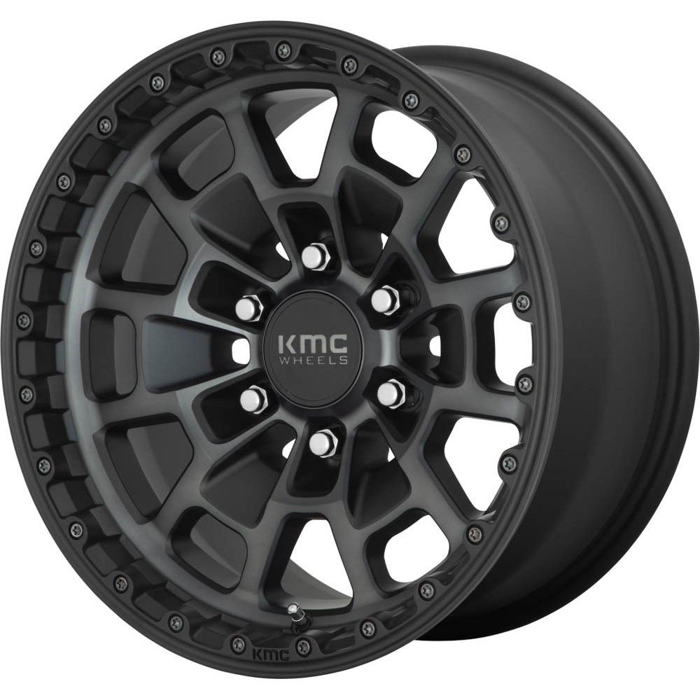 KMC KM718 SUMMIT Satin Black With Gray Tint Wheel (17