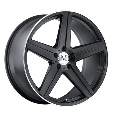 Mandrus ESTRELLA MATTE BLACK With MACHINED LIP Wheel (17