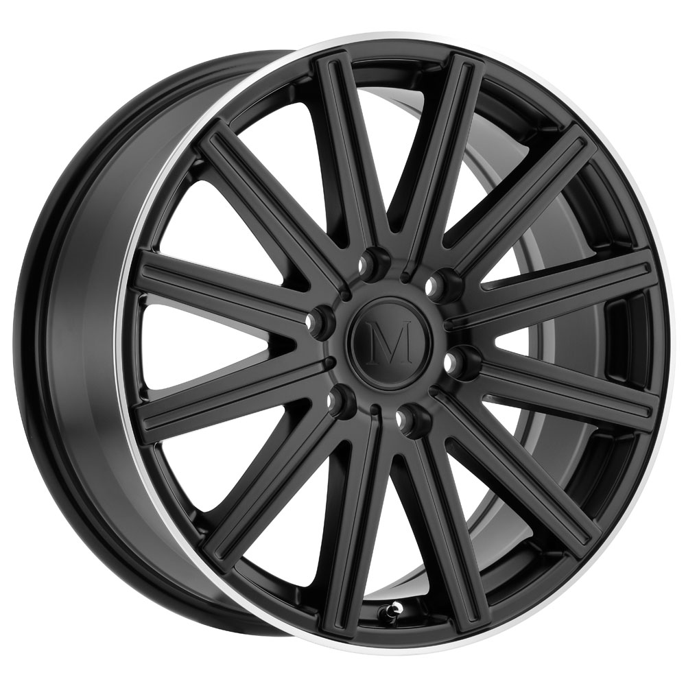 Mandrus STARK MATTE BLACK With MACHINED LIP Wheel (18