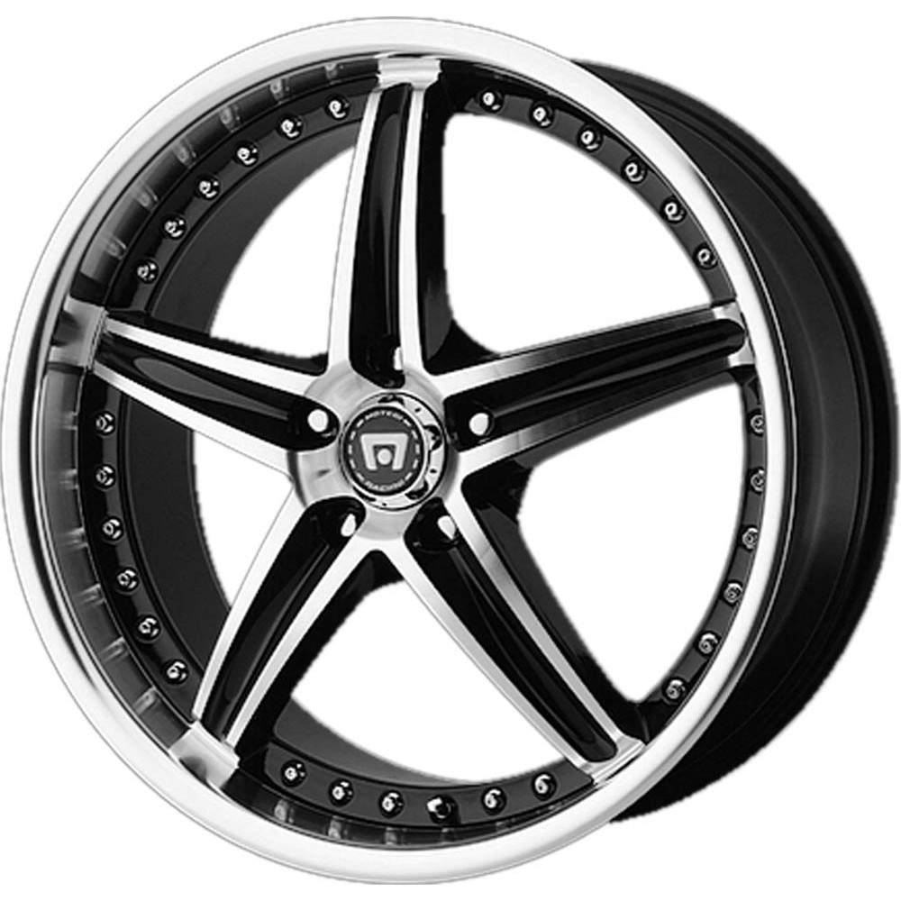 Motegi MR107 D5S Gloss Black Machined Wheel 17" x 7.5" | Ford Mustang 2015-2023