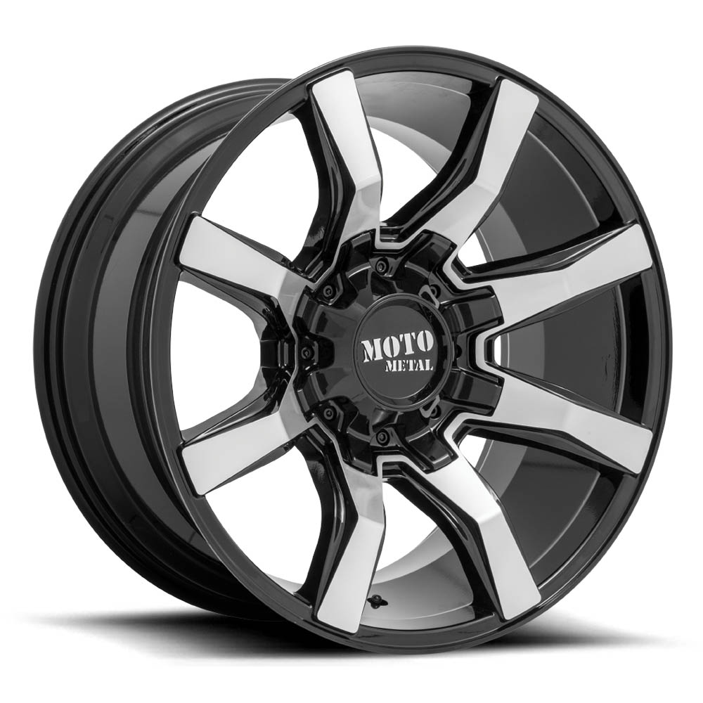 Moto Metal MO804 SPIDER Gloss Black Machined Wheel (22