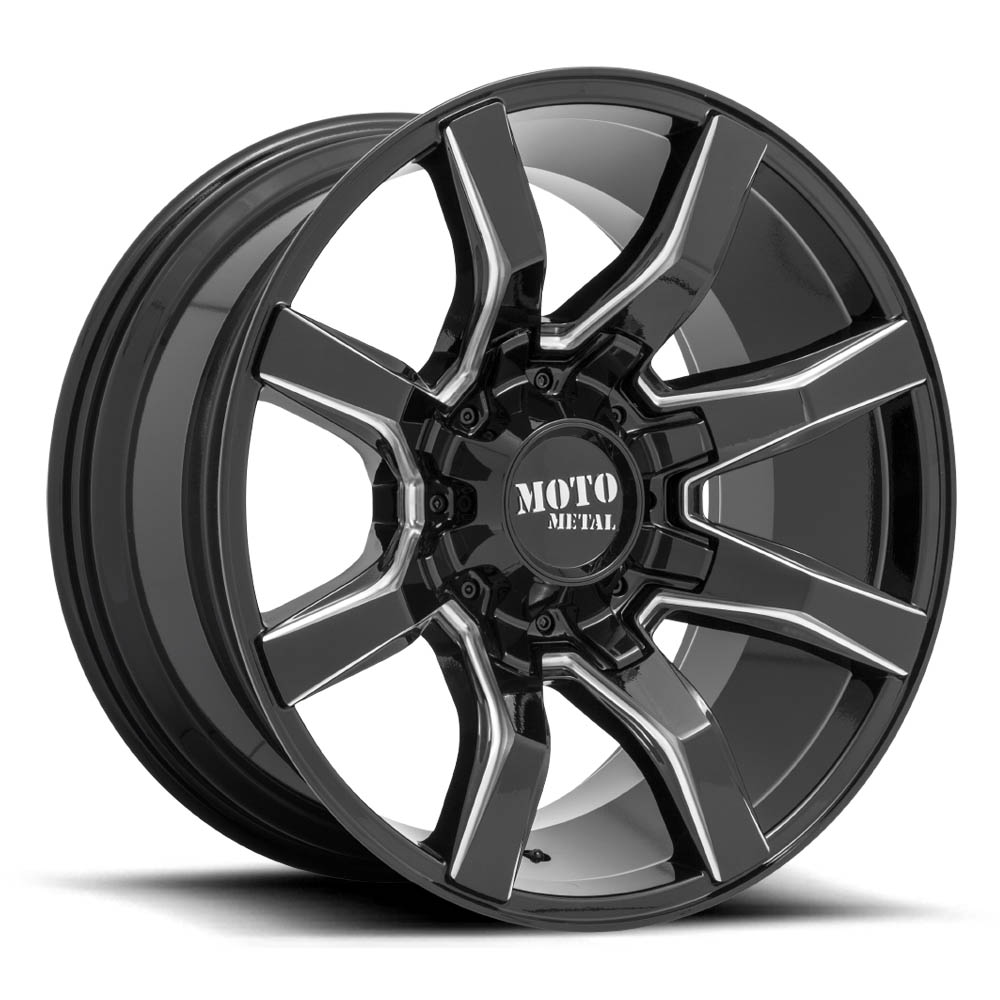 Moto Metal MO804 SPIDER Gloss Black Milled Wheel (20