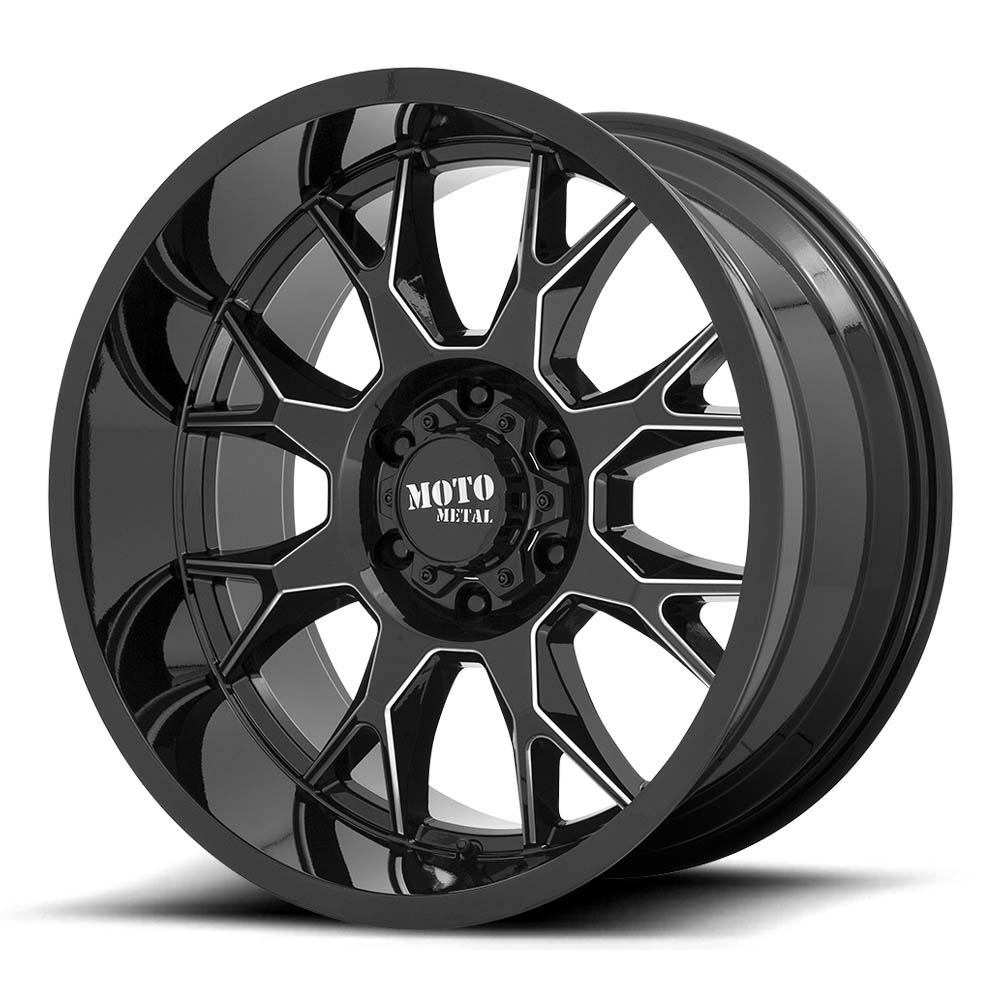 Moto Metal MO806 Gloss Black Milled Wheel (22