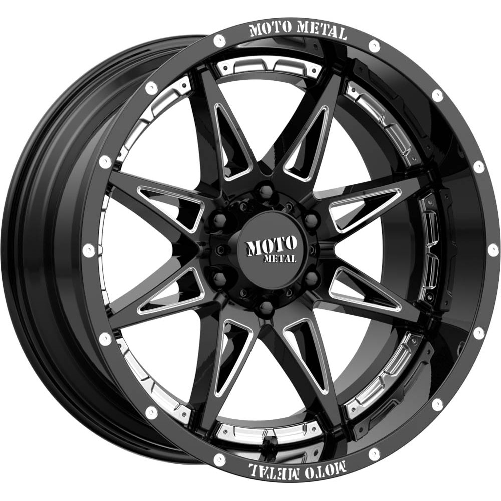 Moto Metal MO993 HYDRA Gloss Black Milled Wheel 20" x 9" | Ford F-150 2021-2023