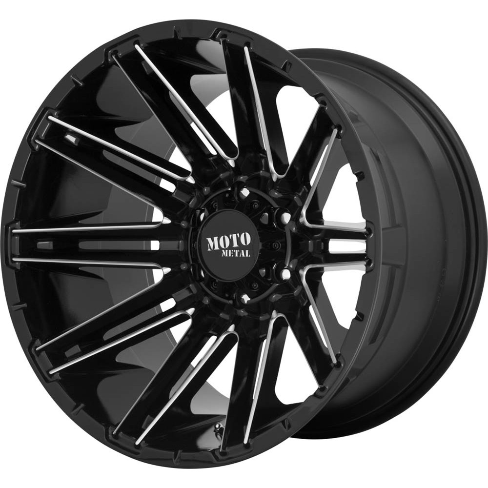 Moto Metal MO998 KRAKEN Gloss Black Milled Wheel (22