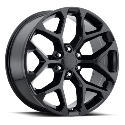 Factory Reproductions FR 59 Chevrolet Truck Snowflake Gloss Black Wheel (26" x 10", +24 Offset, 6x5.5 Bolt Pattern, 78.1mm Hub) vzn119438