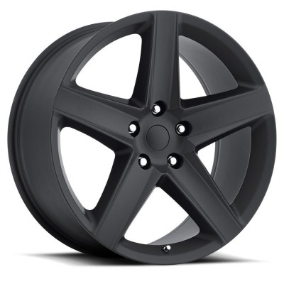 Factory Reproductions FR 63 Jeep SRT8 Satin Black Wheel (20" x 10", +50 Offset, 5x5 Bolt Pattern, 71.5mm Hub) vzn119453