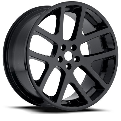 Factory Reproductions FR 64 Jeep Viper Gloss Black Wheel 20" x 9" | Jeep Wrangler 2018-2023