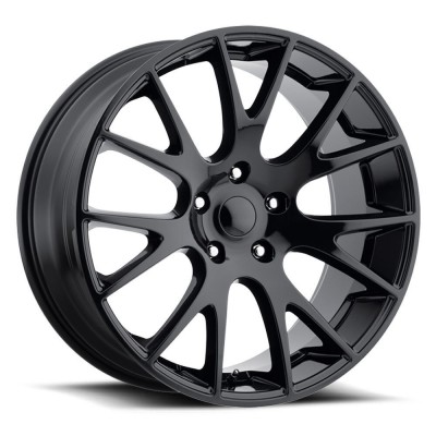 Factory Reproductions FR 70 Ram Truck Hellcat Gloss Black Wheel (20" x 9", +25.4 Offset, 6x5.5 Bolt Pattern, 77.8mm Hub) vzn119442