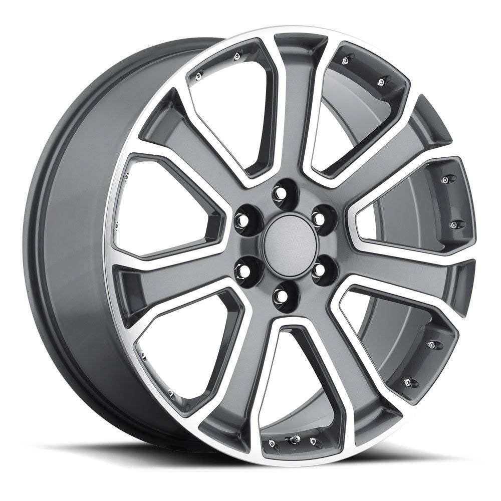 GMC Yukon Denali Grey Machine Face Wheel (22