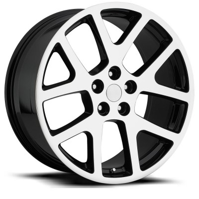 LX Viper Replica Black Machine Face Wheel (20" x 9", +18 Offset, 5x115 Bolt Pattern) vzn118280