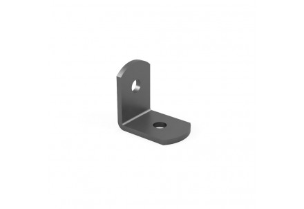 Black Zinc-Plated Steel Corner Bracket, 7/8" x 7/8" x 5/8"