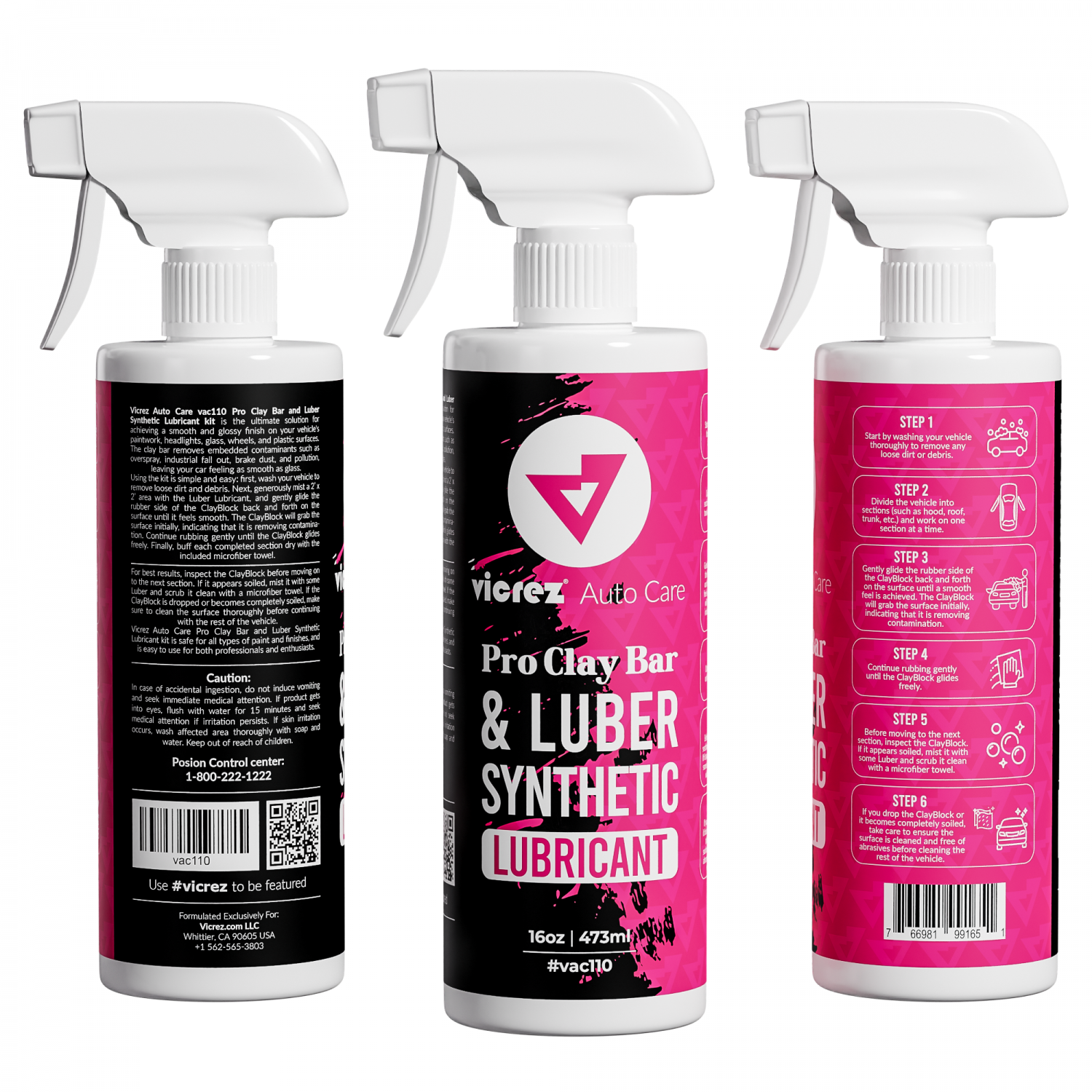 Clay Bar Lube, Synthetic Water Based Lubricant