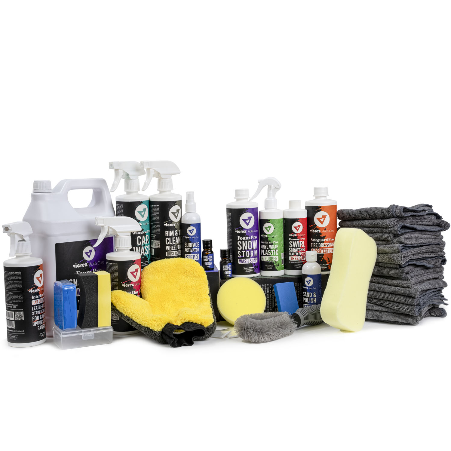 Vicrez Auto Care vac117 Pro Cleaning Car Wash Detailing Solution 13-Piece  Kit