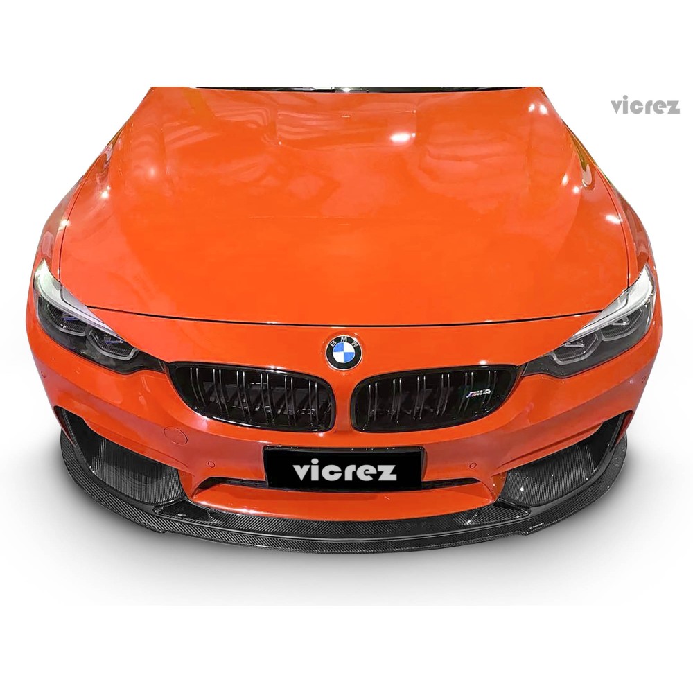 Vicrez ZR Carbon Fiber Front Lip Splitter vz101041 | BMW M4 F82 F83/ M3 F80 2014-2019