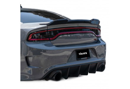 Vicrez Carbon Fiber Rear Wing AT Style Spoiler vz101301| Dodge Charger 2011-2023