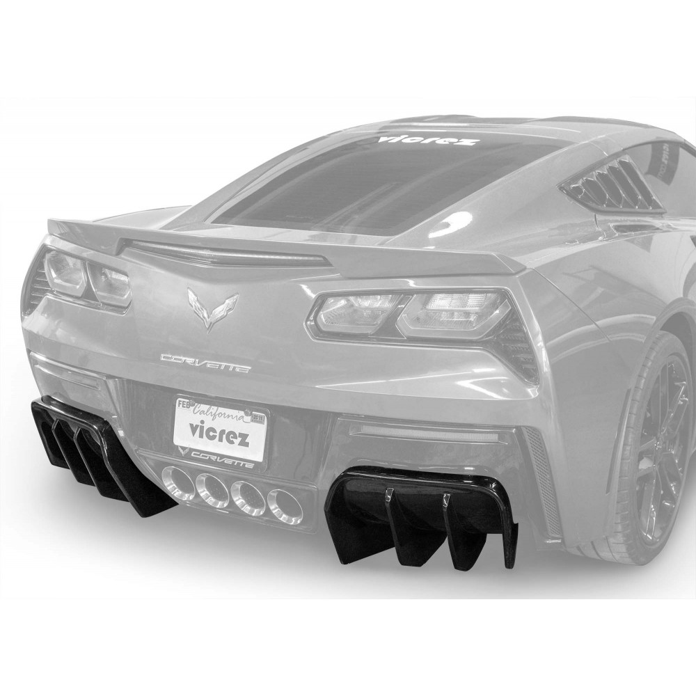 Vicrez VZ3 Style Rear Diffuser vz100689 | Chevrolet Corvette C7