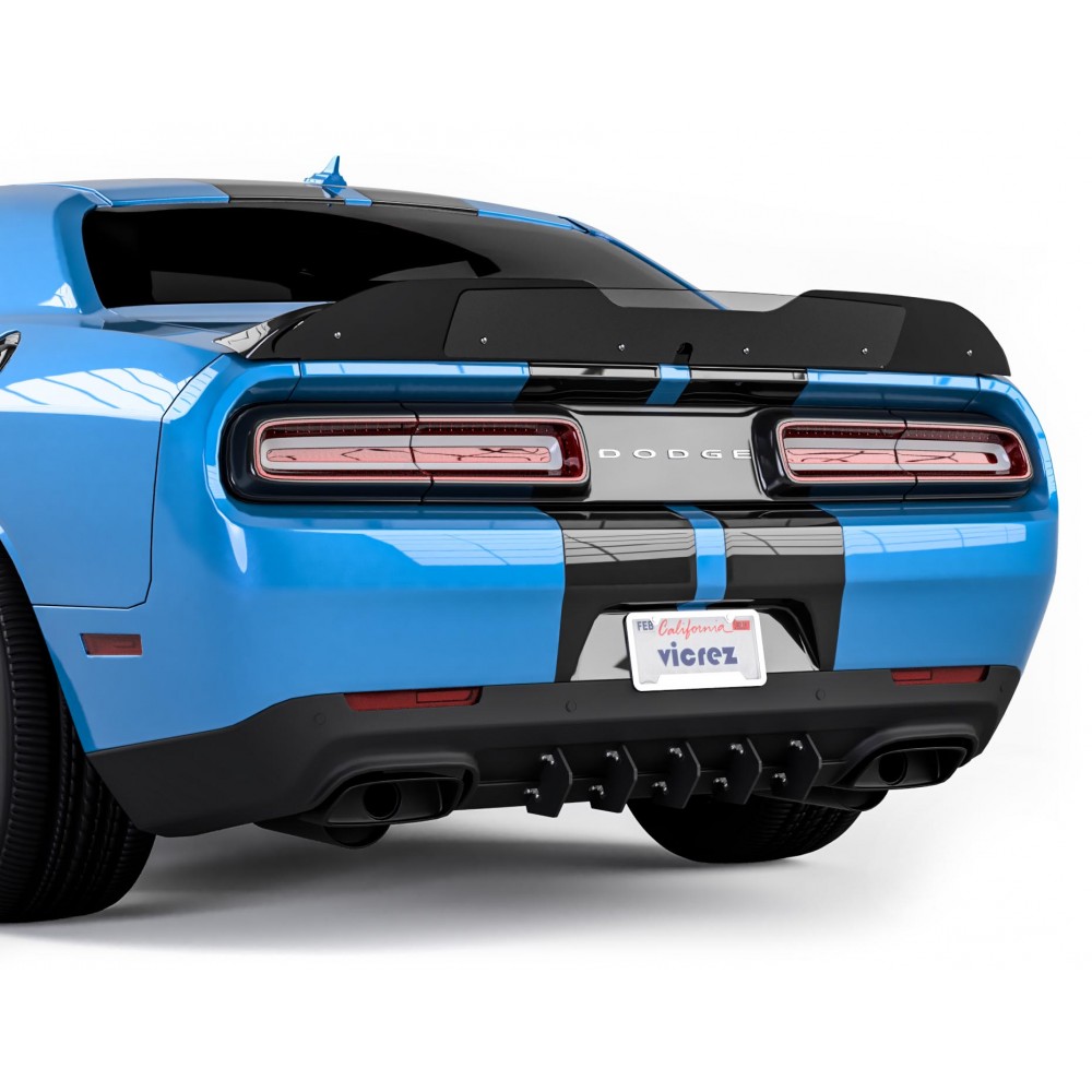 Vicrez LV Style Rear Diffuser Add-On vz101061 | Dodge Challenger 2015-2023