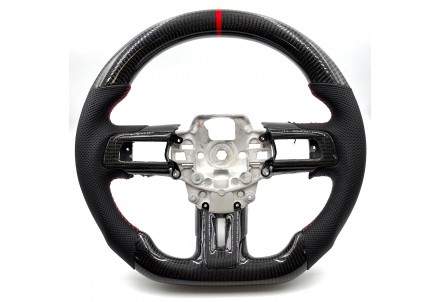Vicrez DTR Carbon Fiber Steering Wheel vz105244 | Ford Mustang 2015-2017