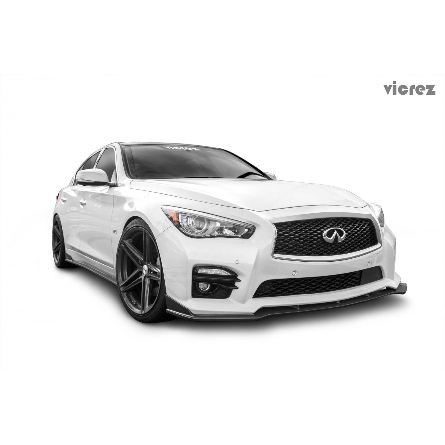 Vicrez Infiniti Q50 2014-2017 VZ Style Polyurethane Front Lip Standard 