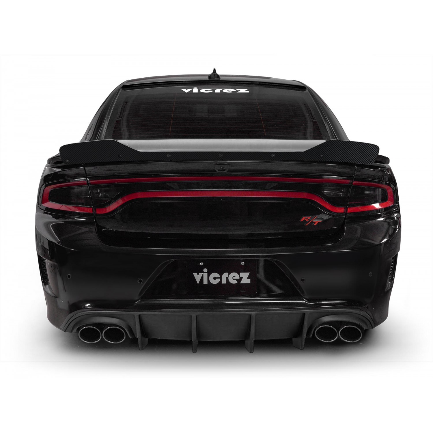 Rear 2015-2023 Diffuser Charger Style QUAD | Vicrez Dodge vz101817