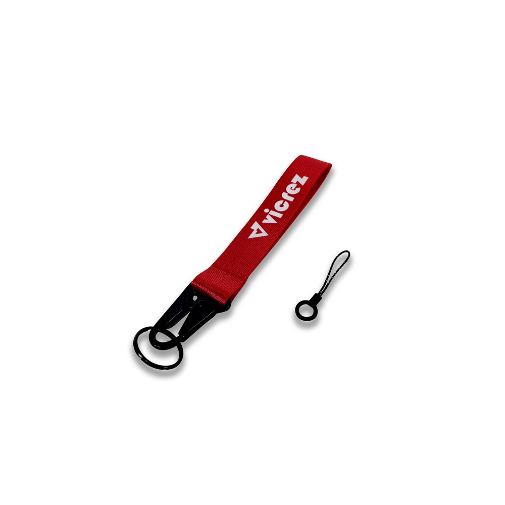 Vicrez Red Wrist Lanyard Keychain - Car Key Wristlet & Strap Holder VZG100017