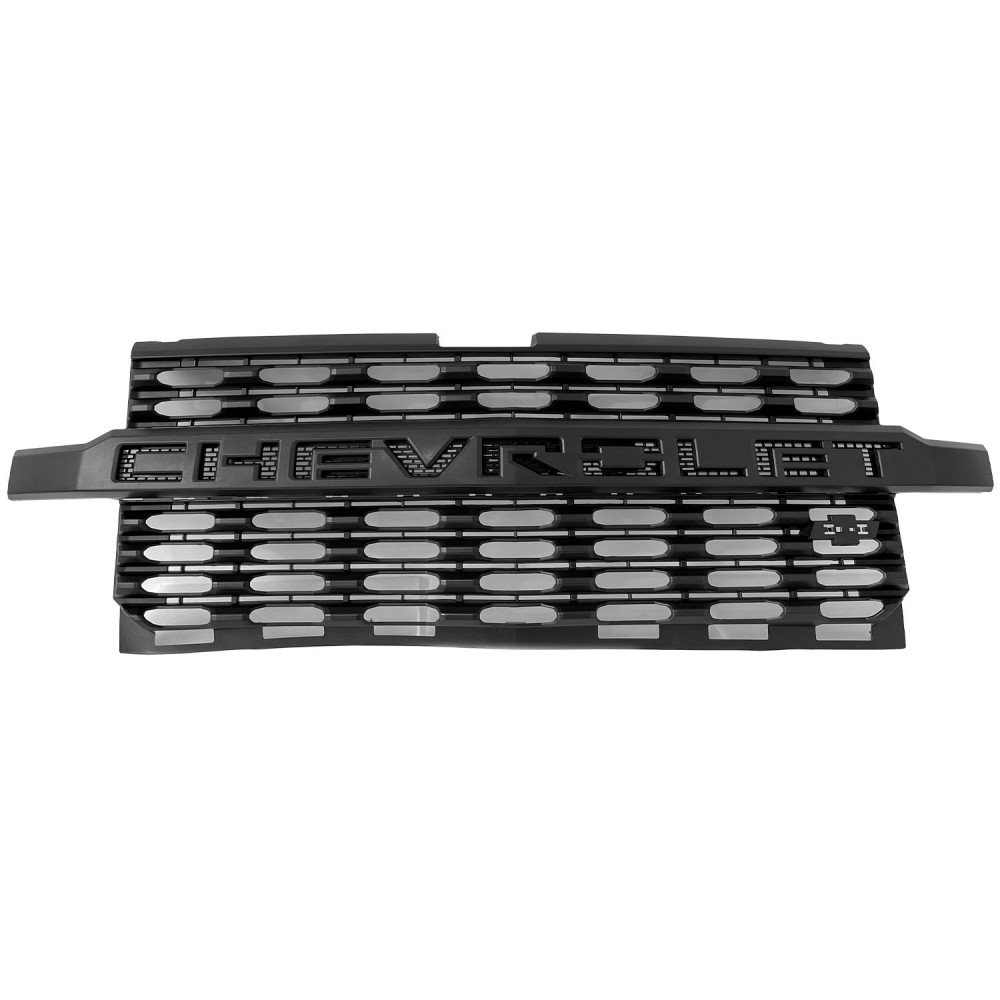 Vicrez Replacement Black Front Grille vz104493 for Chevrolet Silverado 2019-2021