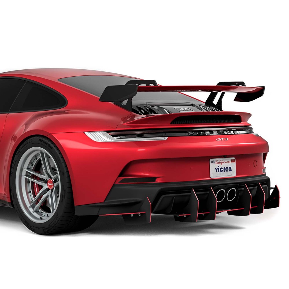 Vicrez Uruzo Style Rear Diffuser vz102626| Porsche 911 GT3 2022-2024