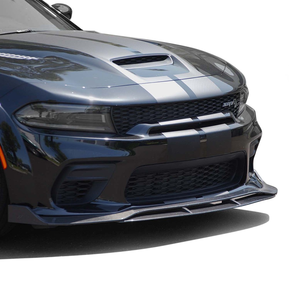 Vicrez V3R Gloss Carbon Fiber Front Lip vz102442| Dodge Charger Widebody 2020-2023