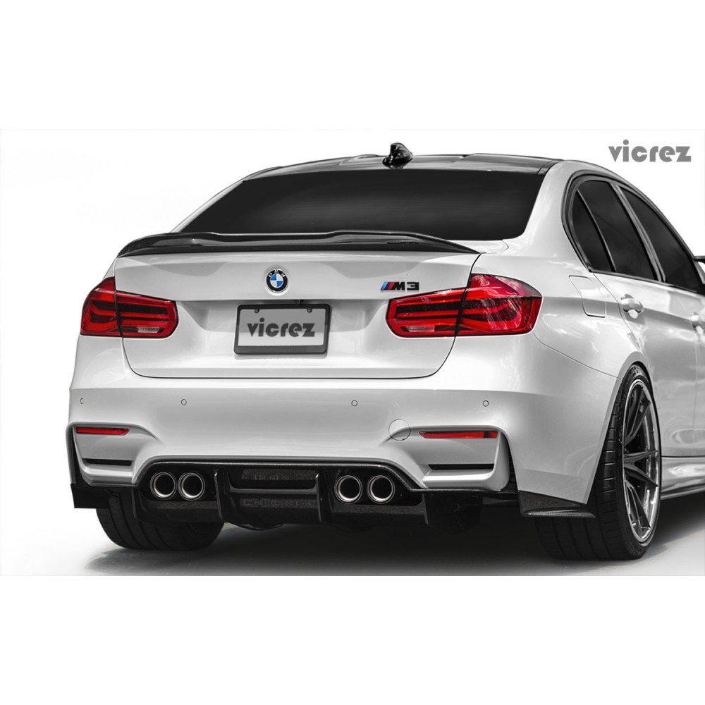 Vicrez V3R Carbon Fiber Rear Wing Spoiler vz101144 for BMW M3 F80/ 3 Series F30