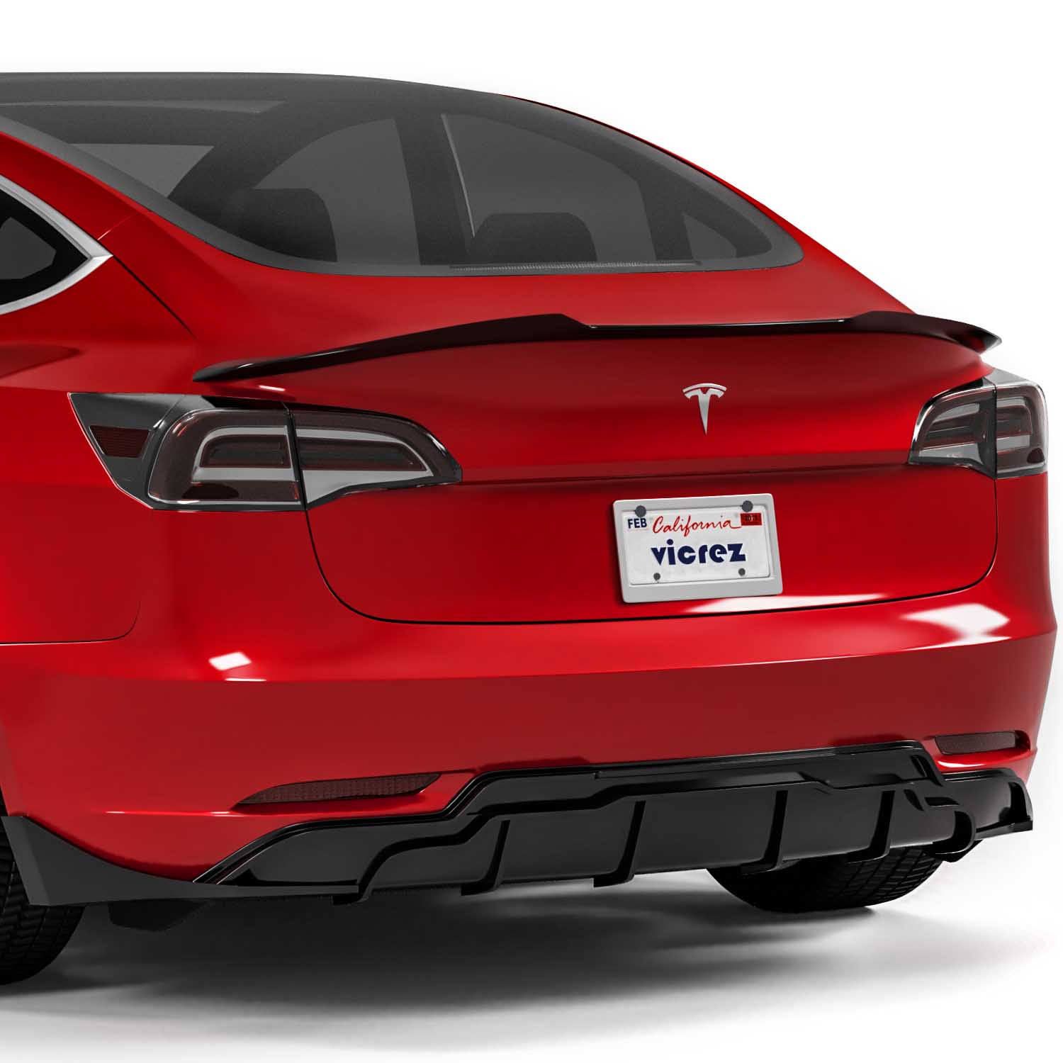 TYYLDZ Trunk rear spoiler For Tesla For Model 3 For Model Y 2017 2018 2019  2020 2021 2022 Car Trunk Spoiler Rear Bumper Rear Spoiler. (Color : My  light twill) : : Automotive