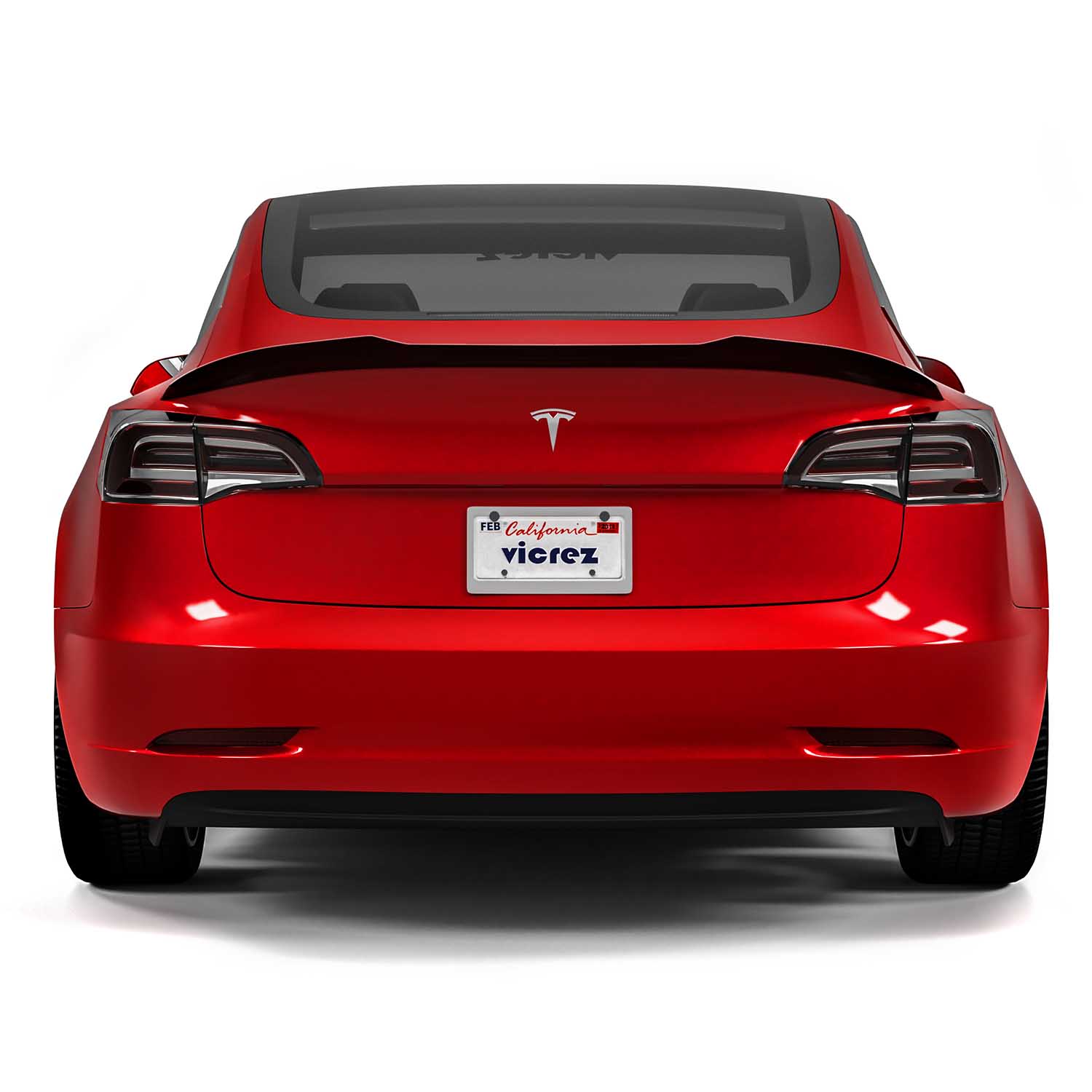 Vicrez vz102330 V3R Style Rear Spoiler Tesla Model 3 2016-2021