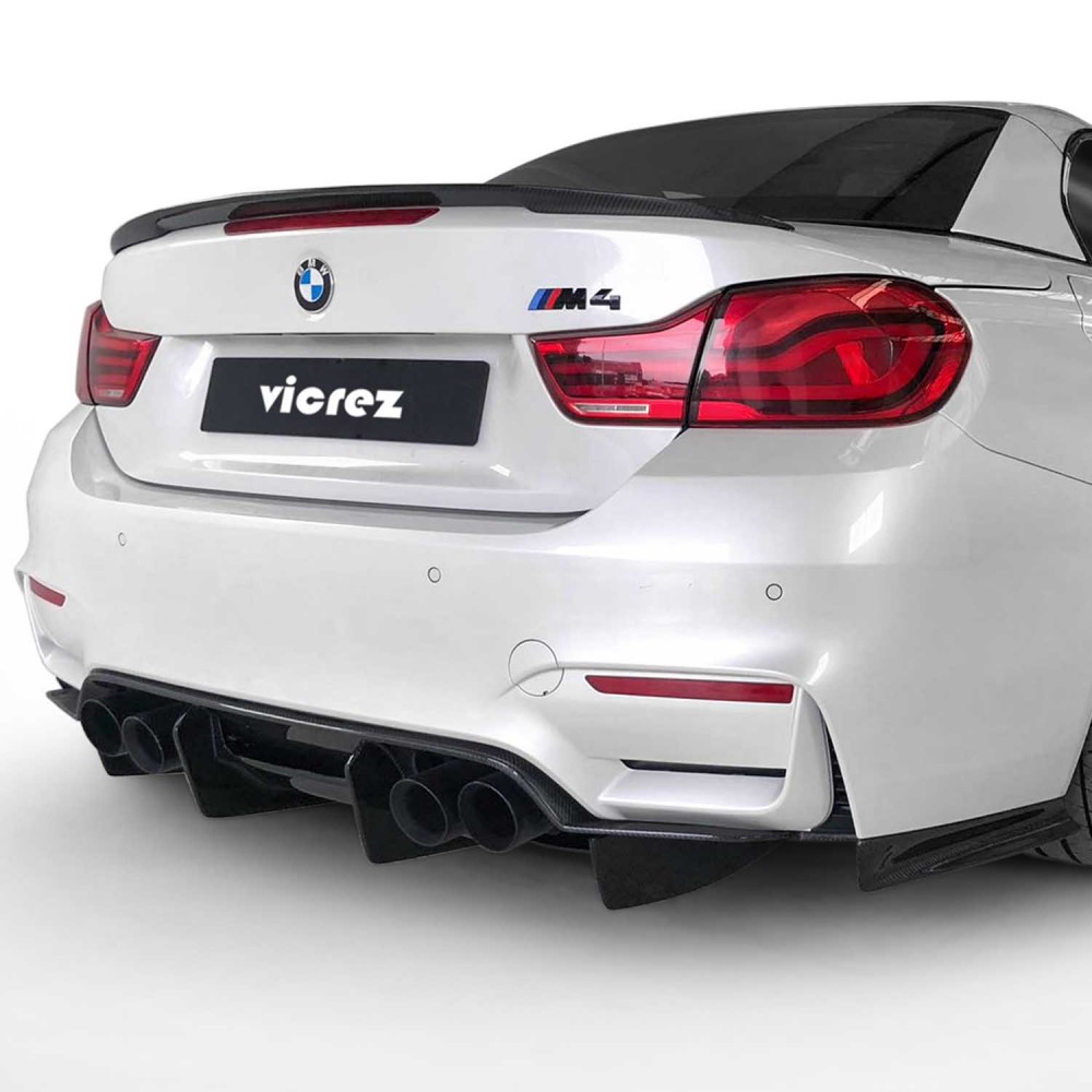 Vicrez V5R Carbon Fiber Rear Diffuser vz101413 | BMW M4 F82 F83/ M3 F80 2014-2019