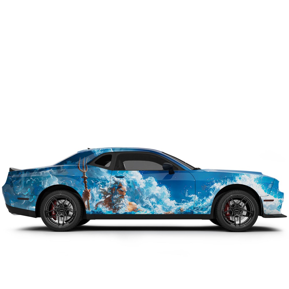 Vicrez Vinyl Car Wrap Filmvzv10916 Greek Mythology Poseidon