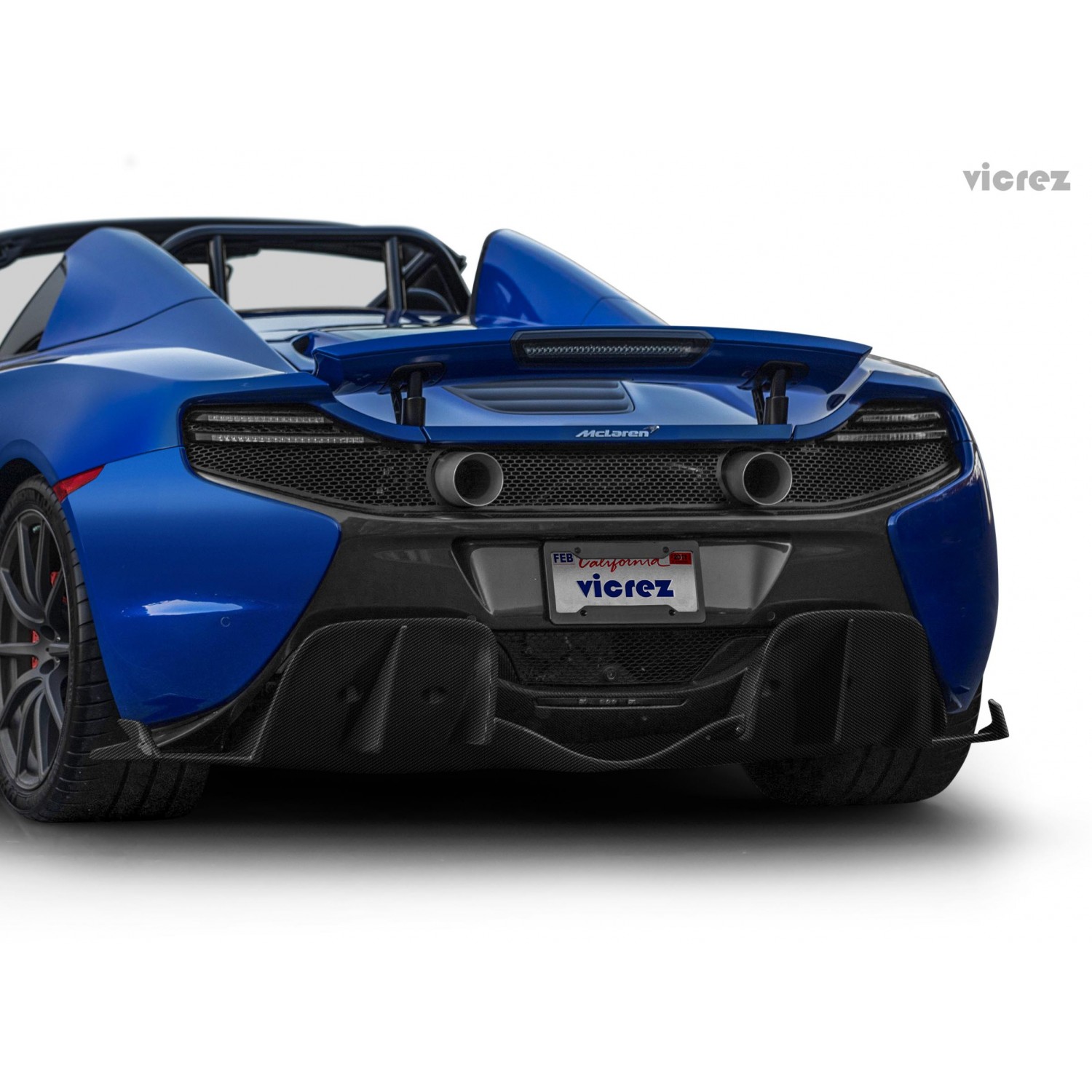 Vicrez Vz3 Carbon Fiber Rear Diffuser Vz Mclaren 650s Mp4 12c 11 17