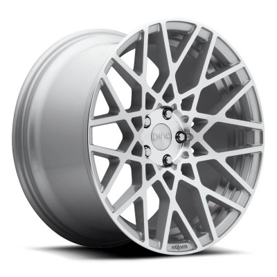 Rotiform 1PC R110 BLQ GLOSS SILVER MACHINED Wheel (18