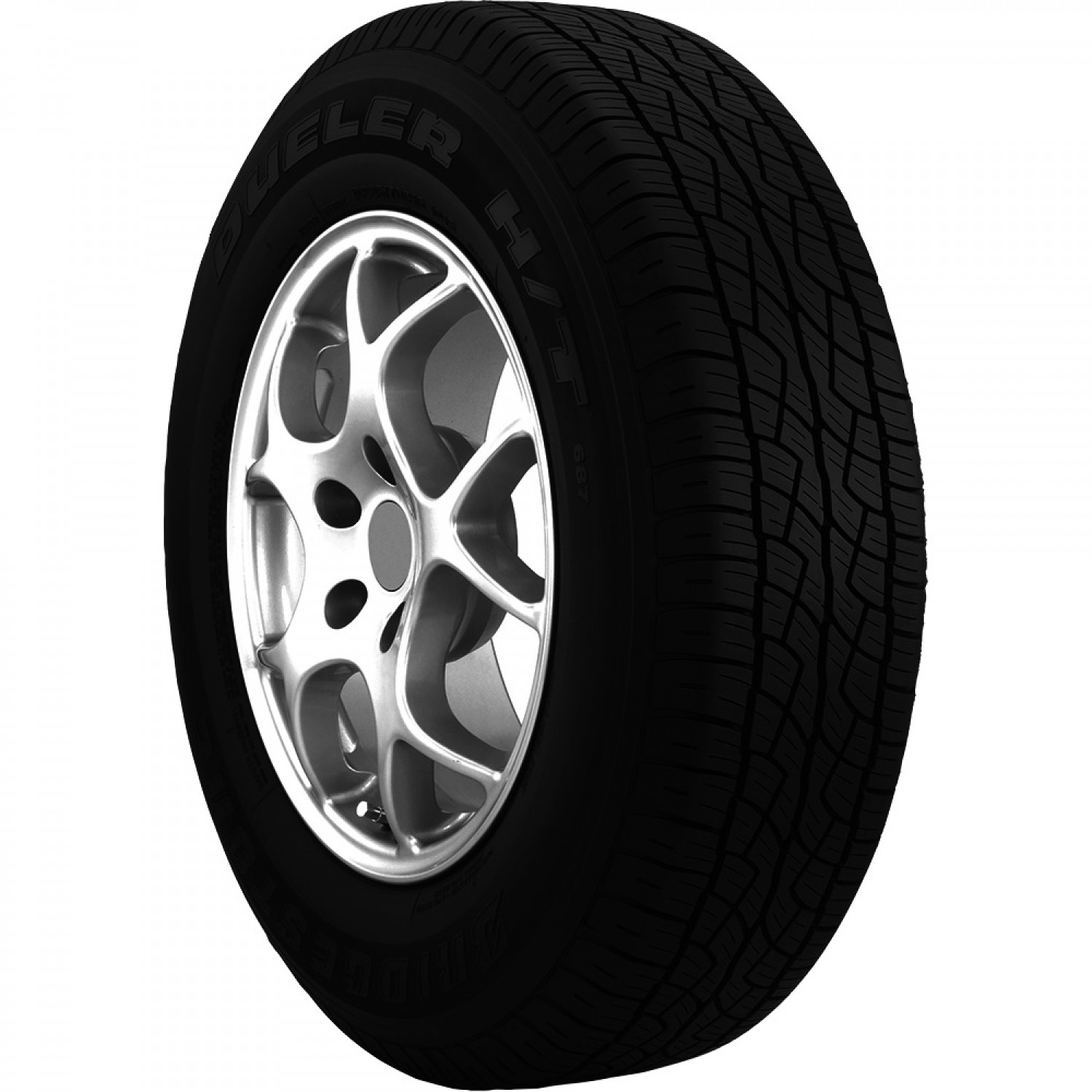 Bridgestone Dueler H/T 687 Black Sidewall Tire (235/55R18 100H