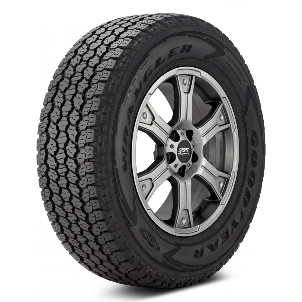 Goodyear Wrangler AT Adventure With  Kevlar Black Sidewall Tire (245/65R17 107T) vzn121234