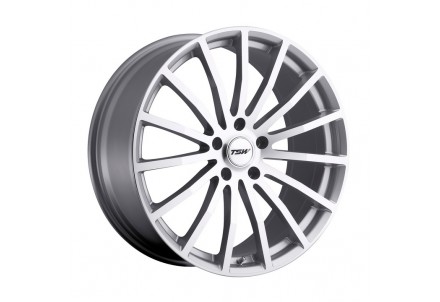 TSW Mallory Silver With Mirror Cut Face Wheel 18" x 8" | Ford Mustang 2015-2023