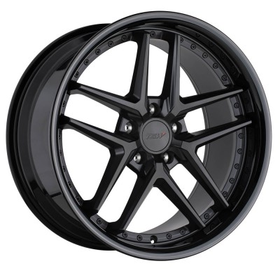 TSW Premio Matte Black With Gloss Black Lip Wheel (19