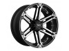 Tuff T01 FLAT BLACK W/ MACHINED FACE AND CHROME INSERTS Wheel (20