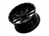 Tuff T15 GLOSS BLACK W/ MACHINED FACE Wheel (22