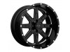 Tuff T15 GLOSS BLACK W/ MILLED SPOKES Wheel (22