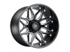 Tuff T3B GLOSS BLACK With MILLED SPOKES Wheel (24