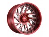 Tuff T4B CANDY RED W/ MILLED SPOKE Wheel (22